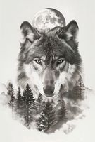 Plakat 61x90,5cm Wilczy Duch Lasu