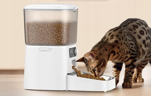Oneisall Automatyczny Dozownik Miska Karmy Dla Psa Kota Biały 1.2 Podajnik na Arena.pl