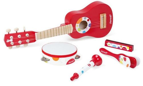 ZESTAW DREWNIANYCH INSTRUMENTÓW gitara JANOD 3+ na Arena.pl