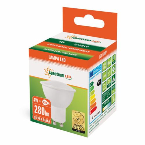 Żarówka LED GU10 4W 230V ciepła WW WOJ13259 SPECTRUM na Arena.pl
