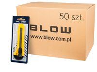 Nożyk łamany 18mm introligatorski plastikowy żółty opakowanie