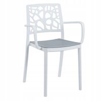 krzesło k33-fx białe (siedzisko szare)