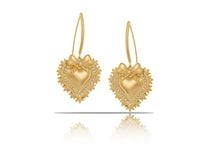 Kolczyki serca z kokardką z kryształkami Preciosa (P23/ZIM/101AU)