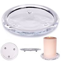 Podstawka na Świeczkę Świecę Podkładka Szklana Stojak Świecznik 10 cm