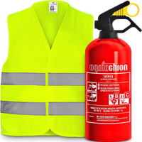 Gaśnica 1kg Samochodowa Proszkowa 5 Lat Samochodowa + Kamizelka Odblaskowa