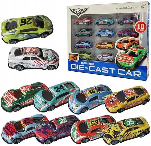 DUŻY ZESTAW SAMOCHODÓW METALOWE RESORAKI AUTKA AUTKO Z NAPĘDEM + AKCESORIA na Arena.pl