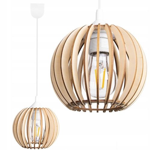 Klosz DREWNIANY do lamp na E27 LOFT DREWNO BOHO na Arena.pl