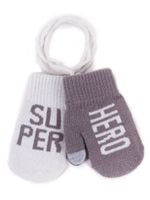 Rękawiczki chłopięce jednopalczaste SUPER HERO szare 14 YOCLUB
