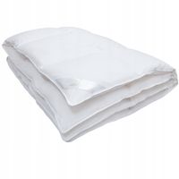 KOŁDRA PUCHOWA 160X200 NATURALNA Z PUCHU GĘSIEGO - PUCH GĘSI BIAŁY 95%