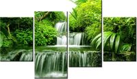 140CM 70 OBRAZ WODOSPAD LESIE DESZCZOWYM ŚCIENNY