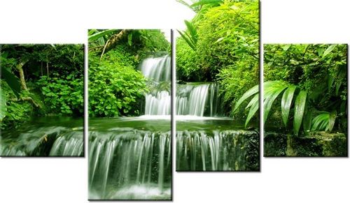 140CM 70 OBRAZ WODOSPAD LESIE DESZCZOWYM ŚCIENNY na Arena.pl