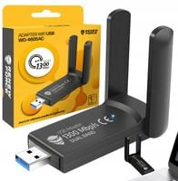 1300Mbps ZEWNĘTRZNA Karta Sieciowa WI-FI Adapter USB 3.0 DUAL 2 Anteny 5GHz