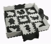 KX6270 Puzzle piankowe mata dla dzieci 25el. czarno-białe