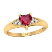 ZŁOTY PIERŚCIONEK ZARĘCZYNOWY SERCE RUBIN ZŁOTO 585 SERDUSZKO