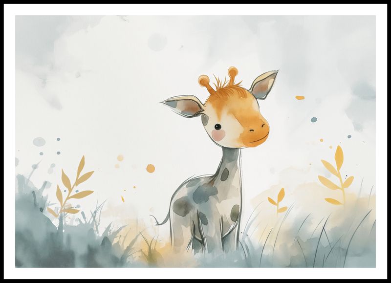 Plakat 100x70cm Mała Żyrafka zdjęcie 3