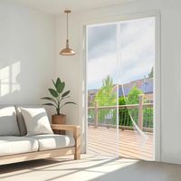 Magnetyczna Moskitiera na Drzwi Balkonowe Biała 110x240cm Łatwy Montaż