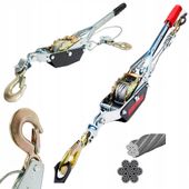 WYCIĄGARKA WCIĄGARKA RĘCZNA LINOWA 4T 4000kg 2HAKI