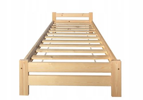 Łóżko sosnowe nielakierowane 80 cm x 200 cm ze stelażem na Arena.pl