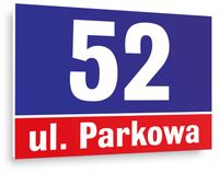 Tabliczka ADRESOWA Numer DOMU 40x30 cm PCV 6 mm