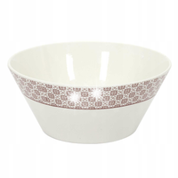 PORCELANOWA MISKA Bisette biało-czerwona BOHO