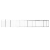 Klatka dla psa, z drzwiami, szara, 10x2x1,5 m, stal