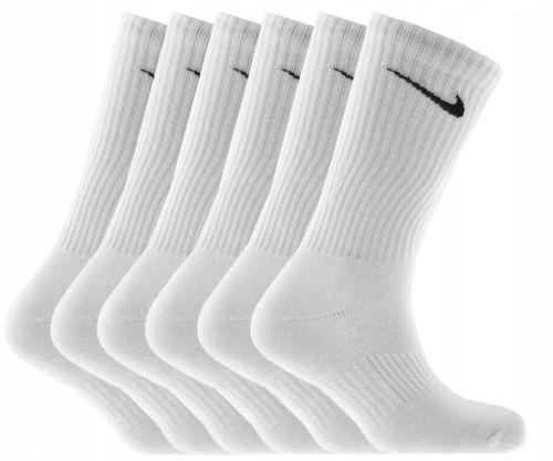 Skarpety Męskie Nike Cushioned 6Par r.42-46 Długie Białe Bawełniane na Arena.pl