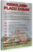 REGULAMIN PLACU ZABAW TABLICZKA INFORMACYJNA ALUMINIOWA