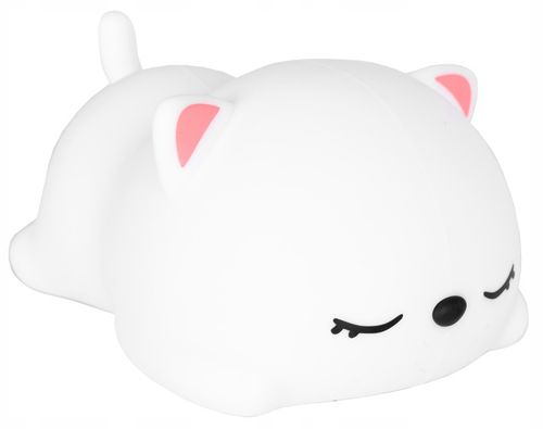 LAMPKA NOCNA DLA DZIECI KOLOROWA SILIKONOWA KOTEK LED RGB USB 16 KOLORÓW na Arena.pl