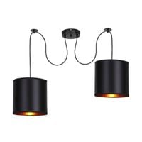 Candida p lampa wisząca czarny 2x40W E27 abażur czarny