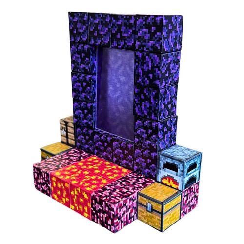 KLOCKI MAGNETYCZNE SZEŚCIANY ZESTAW 32 KLOCKÓW + 1 LUDZIK BLOKI 3D PIKSELE na Arena.pl