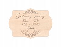 Grawerowana TABLICZKA DREWNIANA godziny pracy otwarcia A5 twój napis