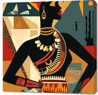 Obraz 90x90cm Afrykańska Mozaika