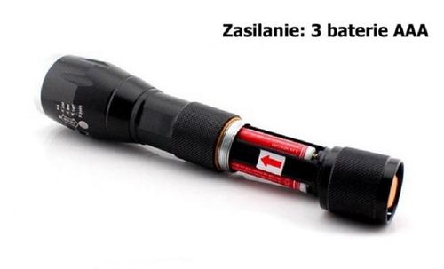 Latarka LED + uchwyt do roweru + ładowarka na Arena.pl