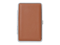 Papierośnica Skórzana SLIM na Cienkie Papierosy Karmelowo-Koniakowy Brąz