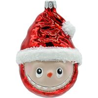 Bombka choinkowa: Labubu w czapce Mikołaja: czerwone