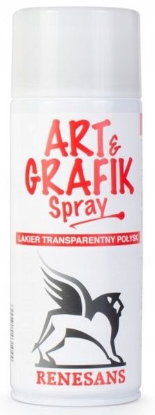 Renesans Werniks POŁYSK do farb akrylowych 400 ml. spray zdjęcie 1