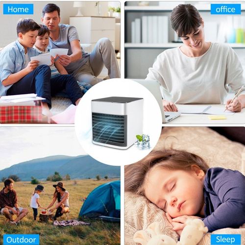 PRZENOŚNY MAŁY KLIMATYZER USB NA WODĘ i LÓD 3W1 KLIMATOR DO DOMU WENTYLATOR na Arena.pl