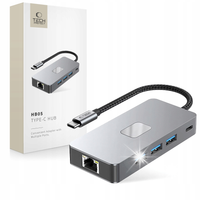 HUB ADAPTER ROZGAŁĘZIACZ ROZDZIELACZ USB-A 3.0 - USB-C TYPE-C DO KOMPUTERA