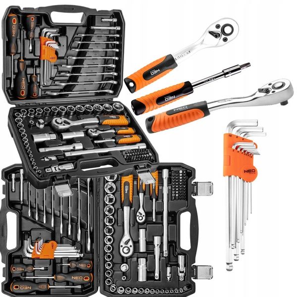 NEO 10-206 ZESTAW KLUCZE NASADOWE 1/2", 1/4" TORX NASADKI WALIZKA 100el zdjęcie 5