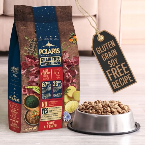 SUCHA KARMA DLA PSA POLARIS ADULT BEZ ZBÓŻ WOŁOWINA INDYK 12KG ŚWIEŻE MIĘSO na Arena.pl