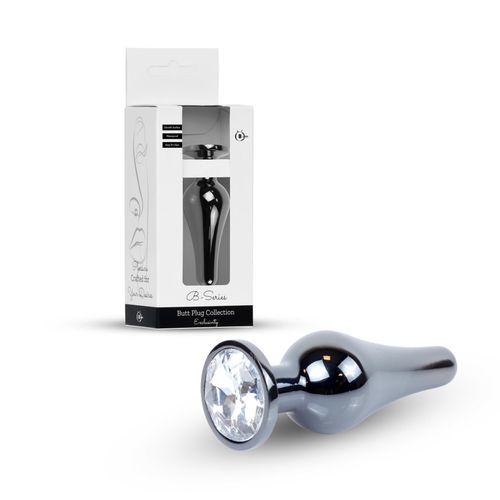 plug-jewellery dark silver butt plug- clear na Arena.pl