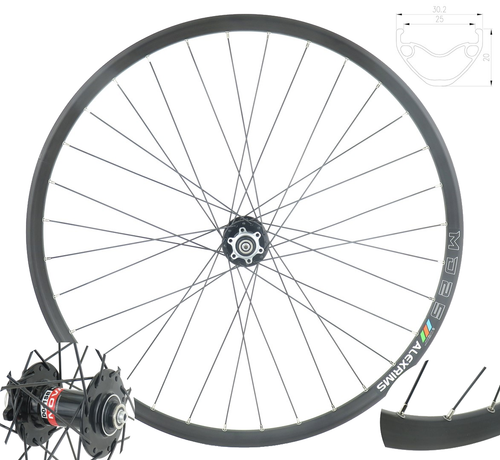 Koło rowerowe przednie czarne 32H MTB Novatec D041SB + Alexrims MD25 na Arena.pl