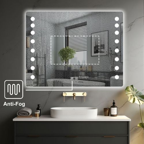 IREDA Lustro łazienkowe LED z oświetleniem, 70 x 50 cm na Arena.pl