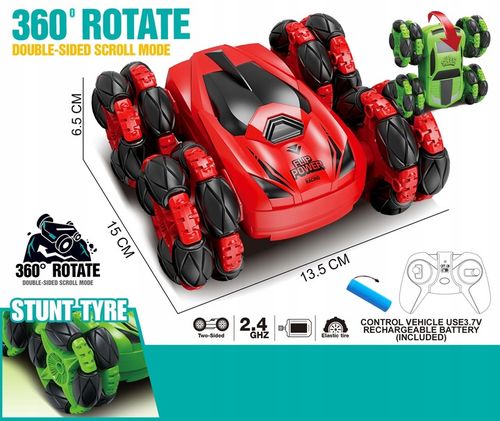 ZDALNIE STEROWANE AUTO RC AKROBATA ROTACJA 360 Z PILOTEM 2,4 GHz WOOPIE na Arena.pl