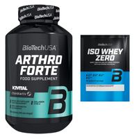 BIOTECH ARTHRO FORTE 120 TAB NA STAWY KOLAGEN + BIOTECH ISO WHEY ZERO 25 G