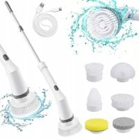 ELEKTRYCZNA SZCZOTKA OBROTOWA DO FUG KAFLI MOP Z 6 KOŃCÓWKAMI TORNADO 6W1