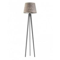 Lampa podłogowa CURACAO abażur szary melanż stelaż popielaty