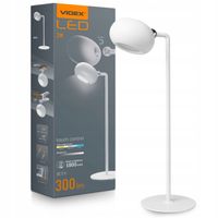 2 x Ładowalna lampka biurkowa LED VIDEX 3w1 biała 300lm akumulator 1800mAh