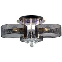 Sufitowa LAMPA glamour DRS8006/3 LED 180W TR NET Elem metalowa OPRAWA crystal z pilotem złota czarna