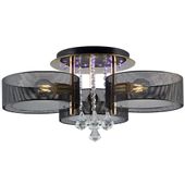 Sufitowa LAMPA glamour DRS8006/3 LED 180W TR NET Elem metalowa OPRAWA crystal z pilotem złota czarna